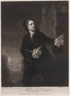 KG 15156
<br/>
Garrick in de rol van Hamlet
<br/>
<em>McArdell, James (1728/29-1765)</em>